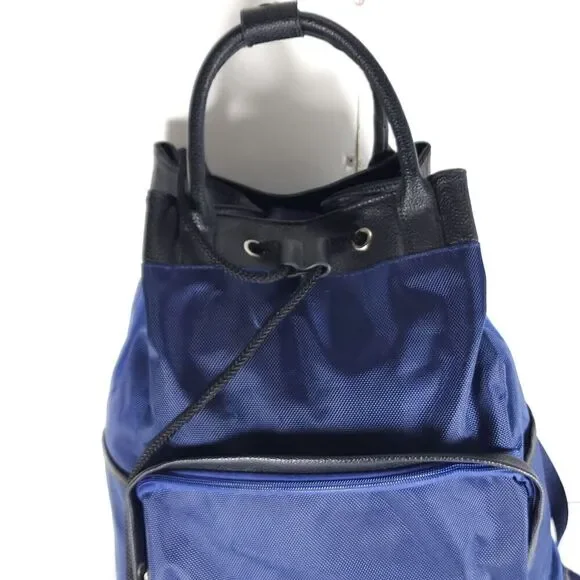 VERSACE Parfums Blue Black Drawstring Luxury Duffle Overnight